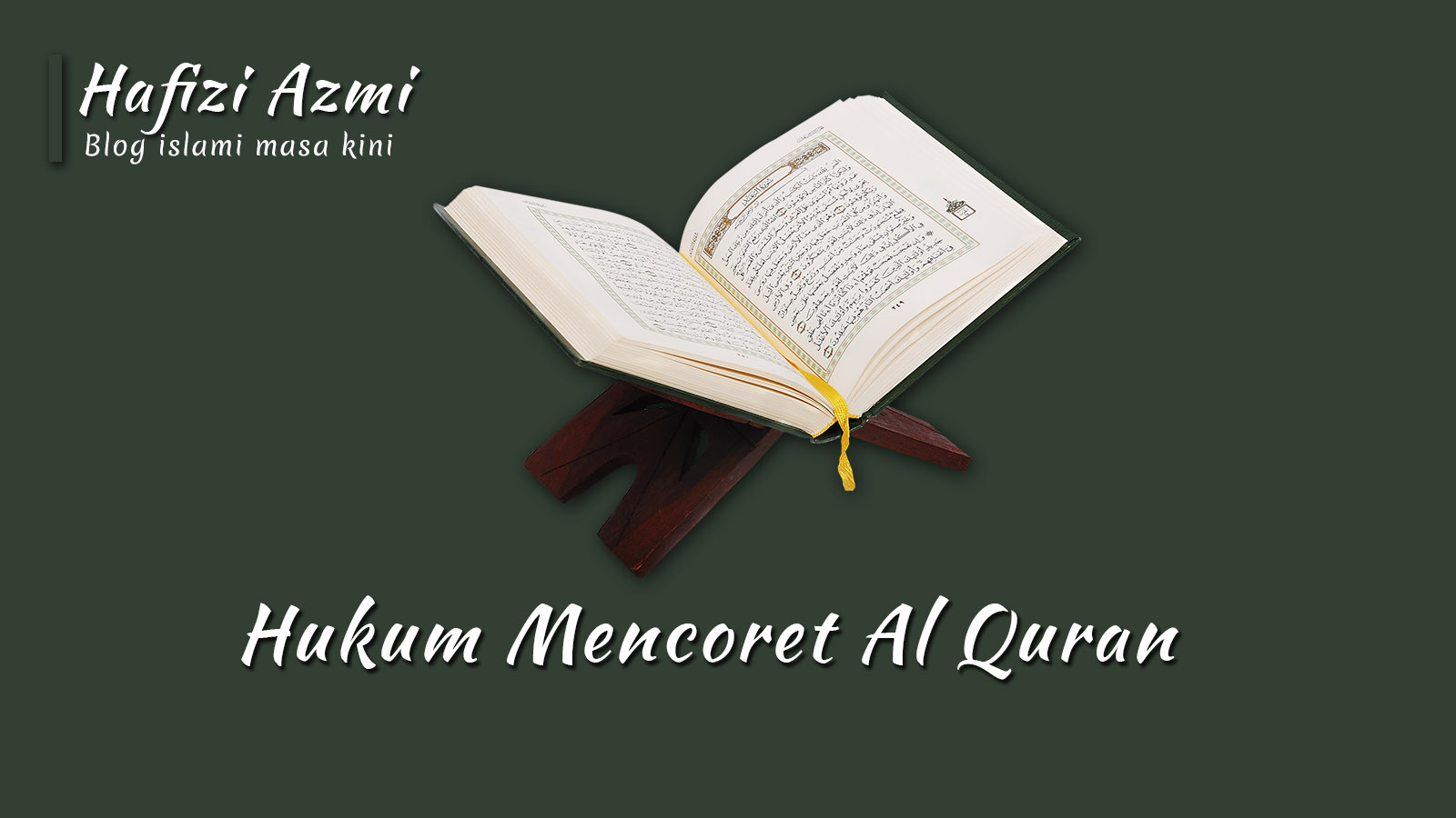 Hukum mencoret Al Quran