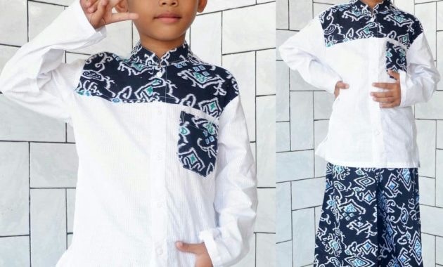 18 Model Baju Koko Anak Paling Trendi dan Terbaru 2019 