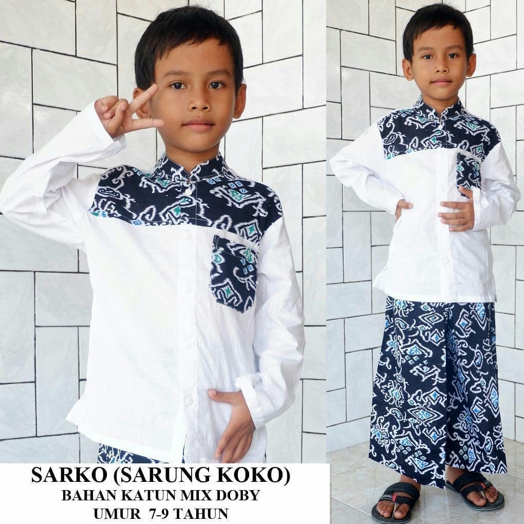 Model baju koko anak  batik Hafizi Azmi