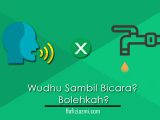 Wudhu sambil bicara Wudhu sambil bicara